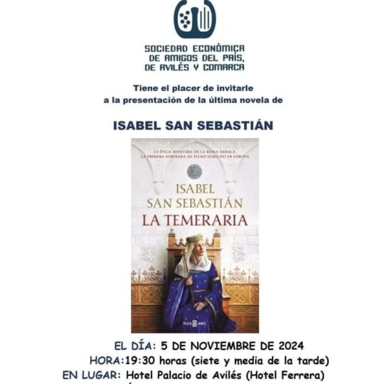 Presentación de «La Temeraria», última novela de Isabel San Sebastián