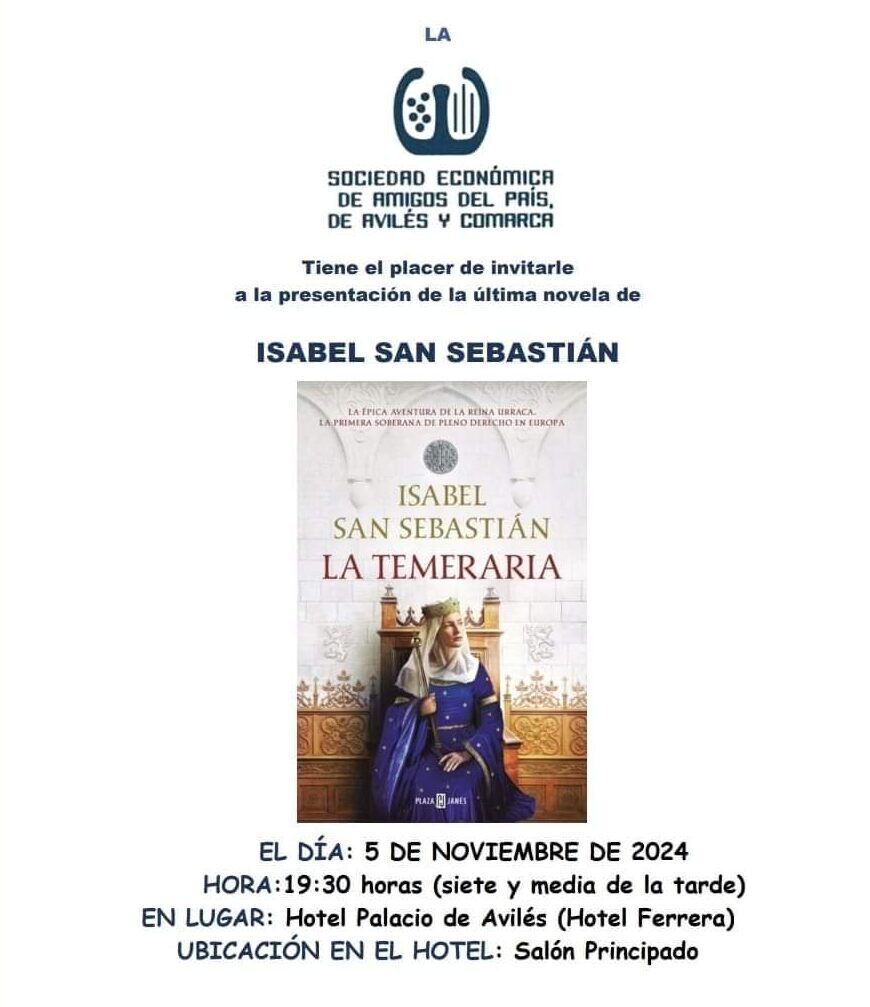 Presentación de «La Temeraria», última novela de Isabel San Sebastián